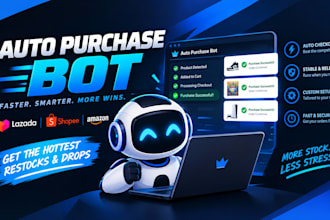 develop a custom lazada auto purchase and checkout bot