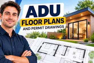 adu floor plans and permit drawings for backyard homes and rental units