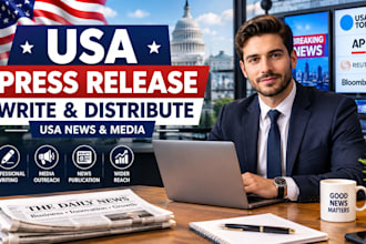 write and distribute your press release to trust USA news channel USA new media