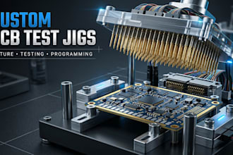 design custom pcb test fixtures, pogo pin jigs and programming boards