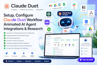 setup configure claude duet workflow animated ai agent integrations research