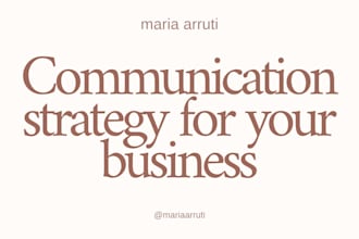 develop a strategic communication plan for your business