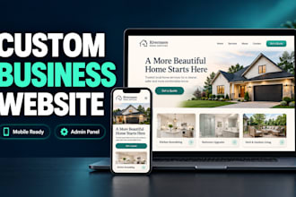 build a responsive business website with an admin panel