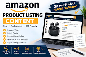 create amazon product listings