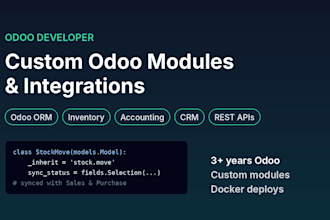 develop custom odoo modules and integrate odoo with your systems