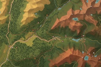 create 2d hiking maps, trail maps, topographic maps and camping guides