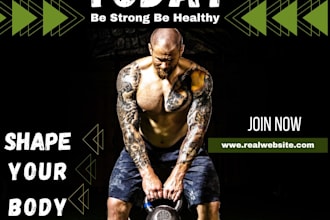 design fitness and gym instagram posts and flyers