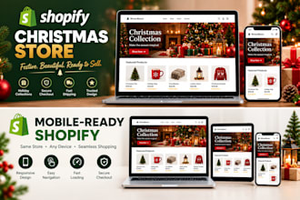 create a shopify christmas store with holiday ready product pages
