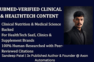 write pubmed verified clinical content for healthtech
