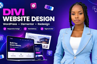 do divi theme installation and setup, redesign wordpress website with elementor