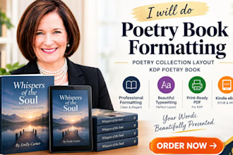 do poetry book formatting, poetry collection layout, KDP poetry book cover