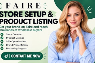faire store creation faire listing faire store marketing faire ads faire brand