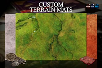 design custom tabletop terrain battle mats for dnd, warhammer