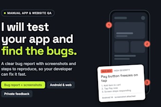 test your website android app and write a detailed bug report gaming qa testing