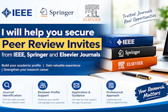 help you secure  peer review invite from ieee, springer, and elsevier journals