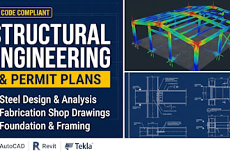 do structural design permit plans steel analysis and shop drawings