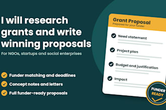 research grants and write funding proposals