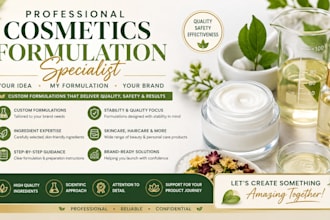 develop custom cosmetic formulations for beauty products