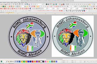 digitize image for embroidery logo in emb dst pes pxf asap