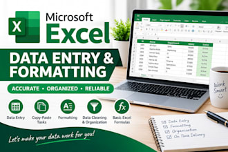 do microsoft excel data entry, formatting and spreadsheets tasks