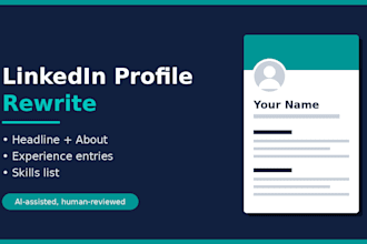 rewrite your linkedin headline, about section, and experience