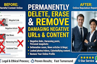 remove mugshots delete negative links, erase bad articles false news from google