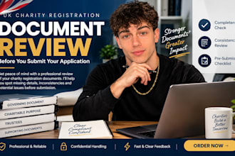 review UK charity registration documents before submission