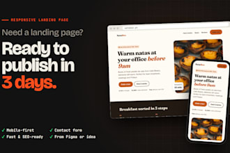 build a responsive landing page ready to publish