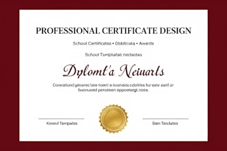design high school transcript diploma certificate high school award certificate