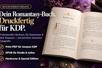formatiere dein romantasy oder dark romance buch druckfertig fur KDP