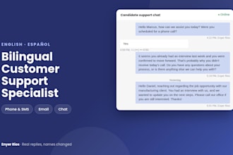 be your bilingual customer support specialist