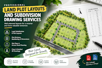 design accurate land plot layouts and subdivision drawing services