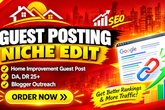 provide home improvement guest posts with dofollow backlinks