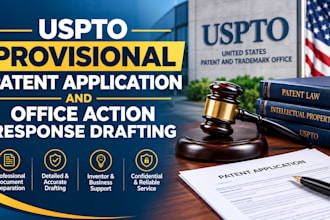 prepare uspto non provisional patents and draft office action responses