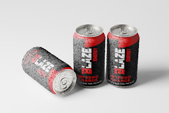 design sparkling water aluminum can label sleeve healthy packaging  dieline