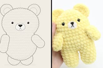 make a handmade custom plush toy, soft stuffed animal or kawaii plushie