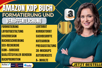 help with amazon kdp ebook formatting und veroffentlichen