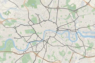 create vector road maps, 2d street maps, city layouts and route guides