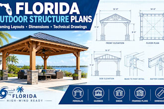 create florida outdoor structure framing plans