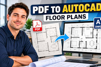 pdf to autocad floor plans and professional architectural cad drafting