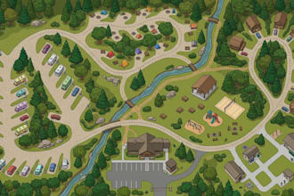 design campground maps, rv park maps, camping maps and campsite layouts