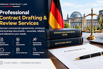 provide germany contract law, commercial agreements and contract review