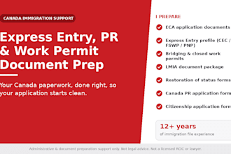 prepare your canada work permit eca, express entry and PR application documents