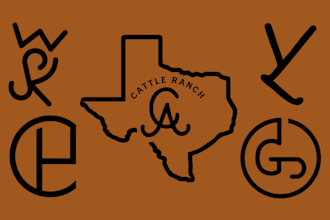 create western cattle brand logo design