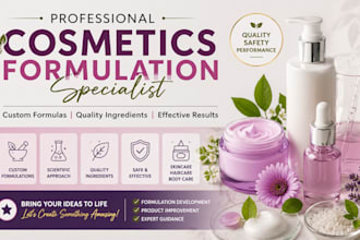 develop custom cosmetics, body formulations