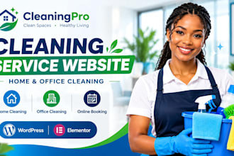 build a cleaning website with booking koala for home and office cleaning website