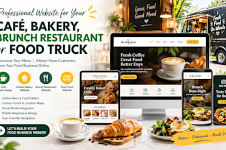 build independent cafes, artisan bakery, brunch restaurants, food trucks website