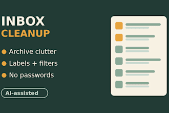 clean up and organize your email inbox as your virtual assistant