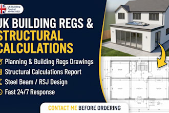 do UK building regulations drawings and structural calculations