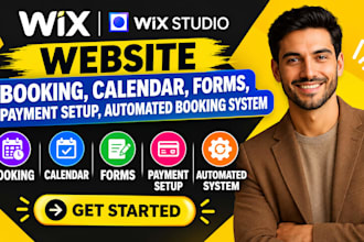 do wix website booking, calendar, forms, payment setup, automated booking system